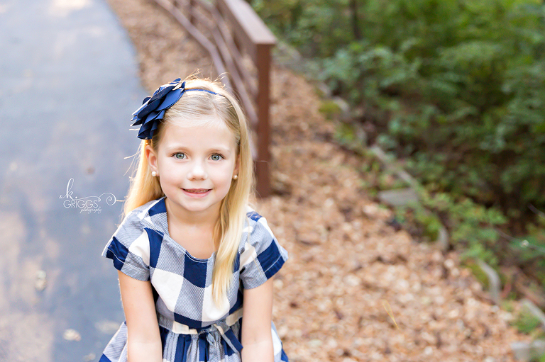 Young girl in pretty dress Longview Farm Park | St. Louis Child Photographer