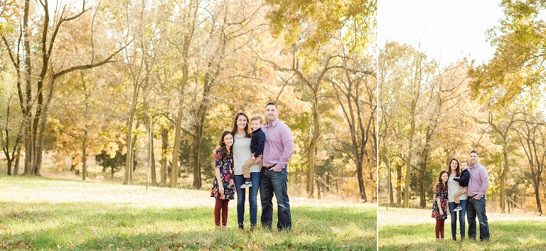 Family of four standing together for a photo | KGriggs Photography