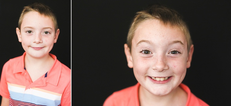 School Photo of boy with a silly smile | KGriggs Photography