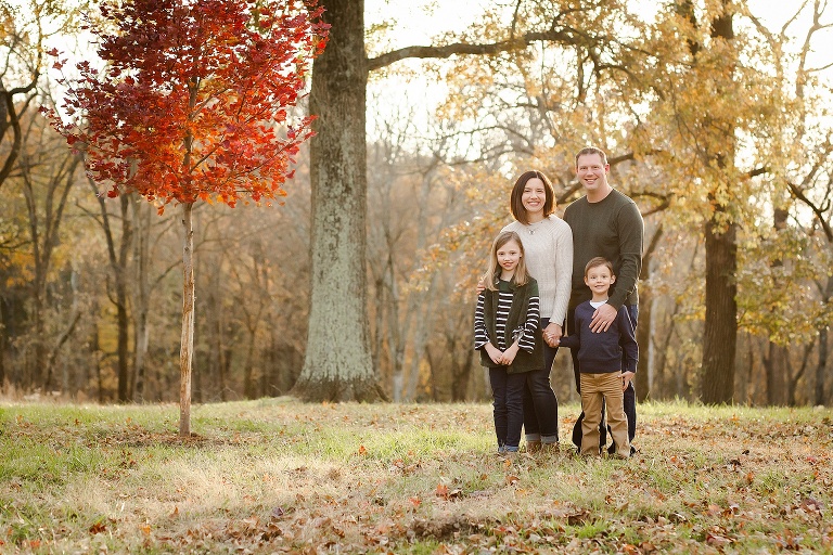 Fall family photo of a sweet family of four | KGriggs Photography