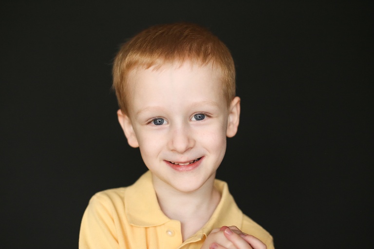 School photo of sweet young boy with red hair | St. Louis School Photos