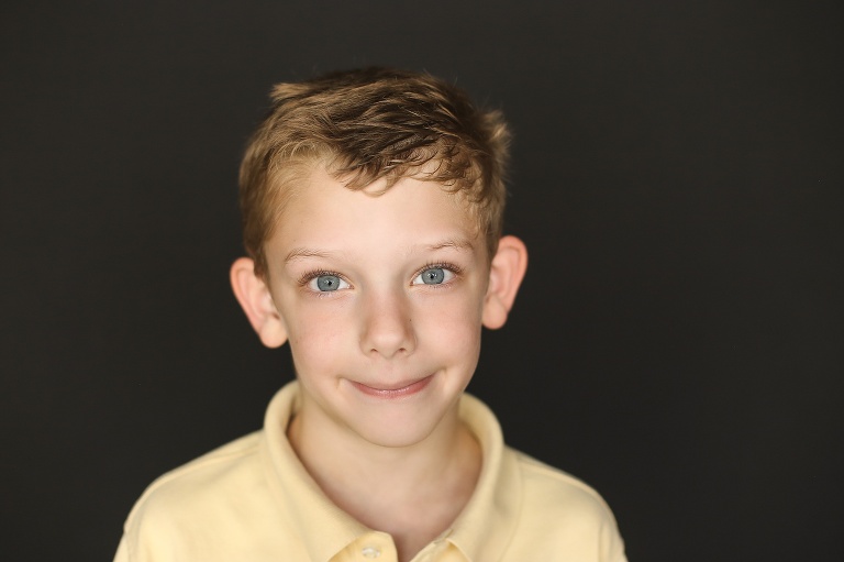School photo of sweet young boy with big, blue eyes | St. Louis School Pictures