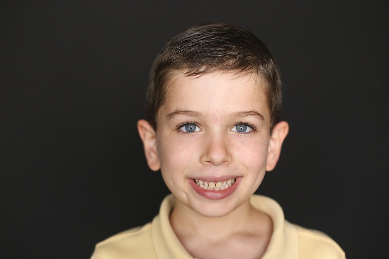 School photo of handsome young boy with brown hair | St. Louis Photographer