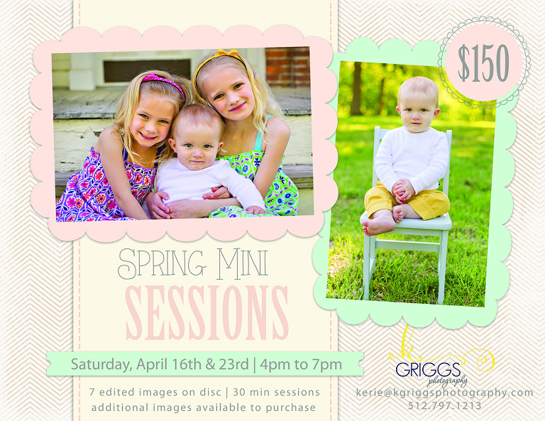 St. Louis Family Photographer - Flyer for Spring Minis