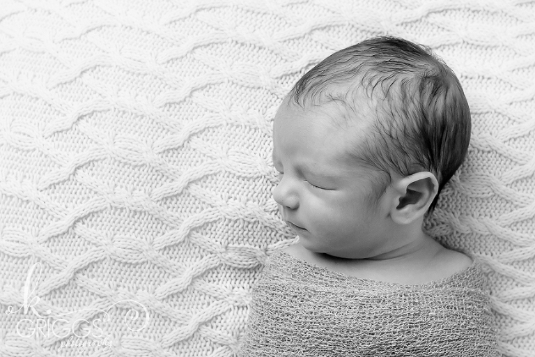 St. Louis Newborn Photographer - KGriggs Photography - newborn boy on blanket