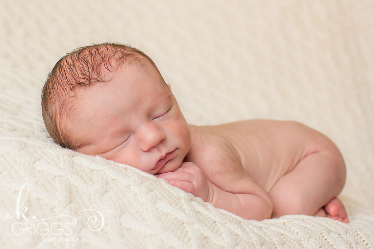 St. Louis Newborn Photographer - KGriggs Photography - newborn boy on blanket