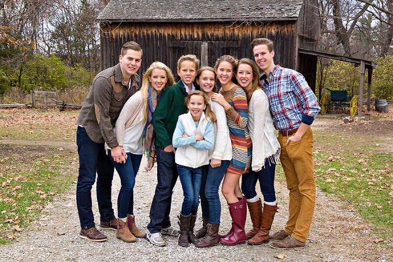 Family Fall Photo in Faust Park