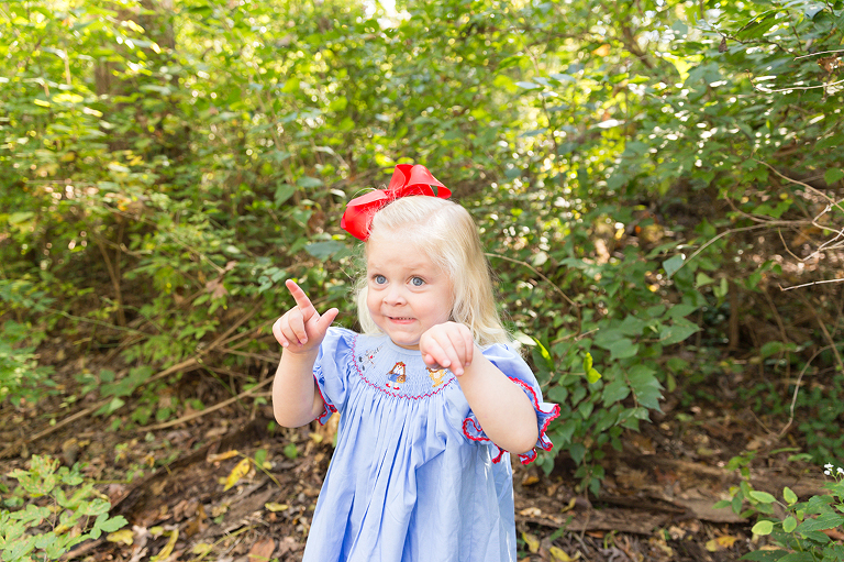 Young girl in woods - Longview Farm Park | St. Louis Photos