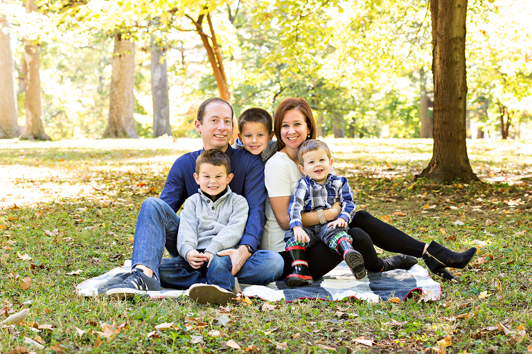 Mom and dad with their three boys {St. Louis Children's Photographer}