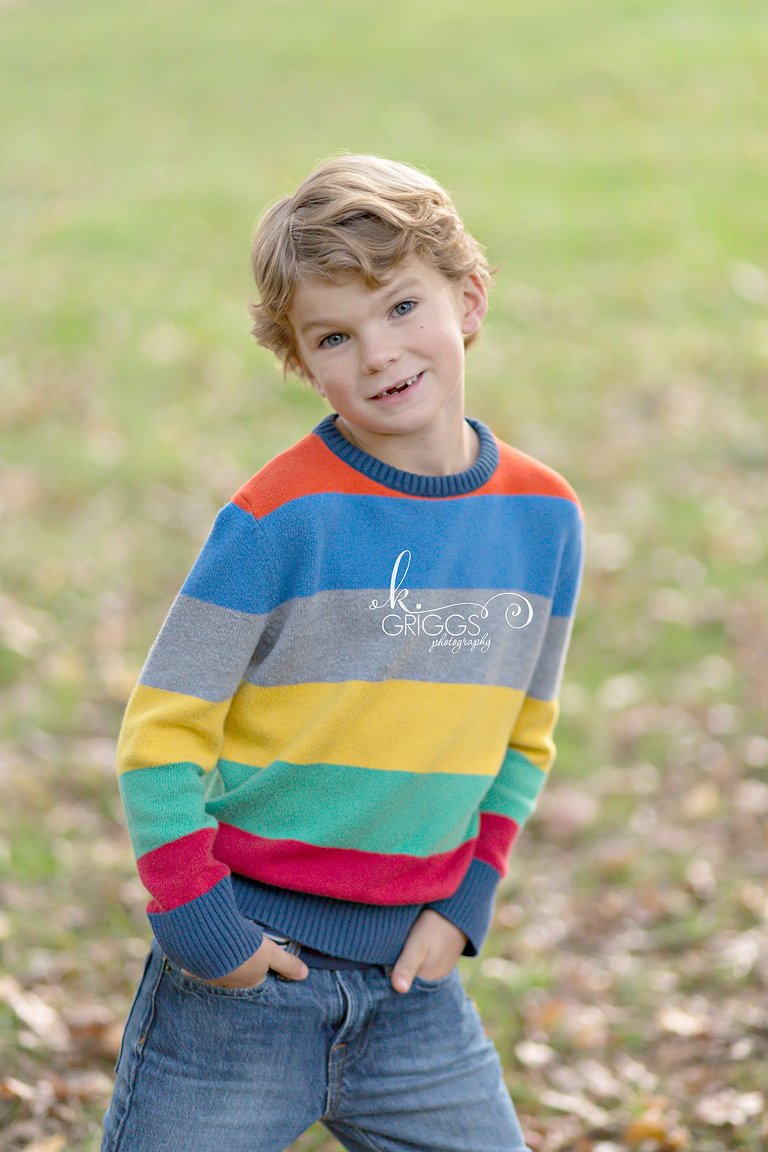 Young boy standing smiling at camera | Glendale Family Photographer