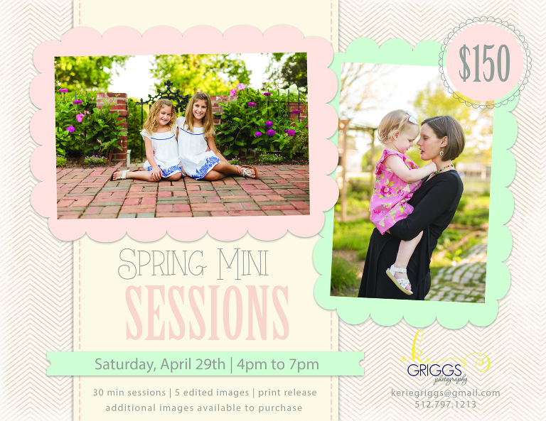 Spring Mini Sessions Flyer | St. Louis Family Photographer