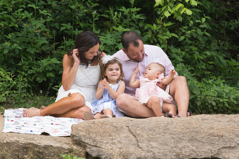 Mom, Dad, and two daughters | KGriggs Photography | St. Louis Family Photographer