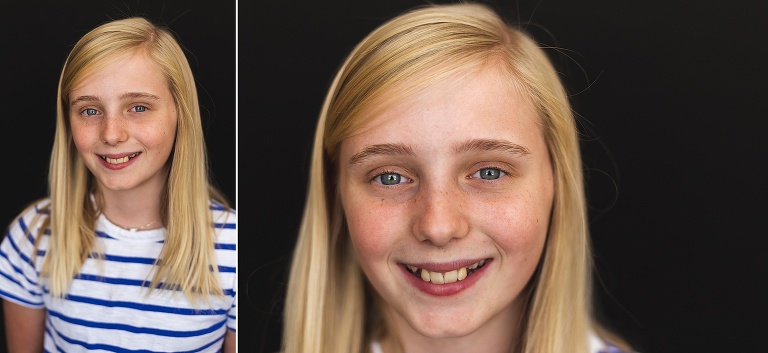 2 school photos of blonde teen age girl | St. Louis School Photographer