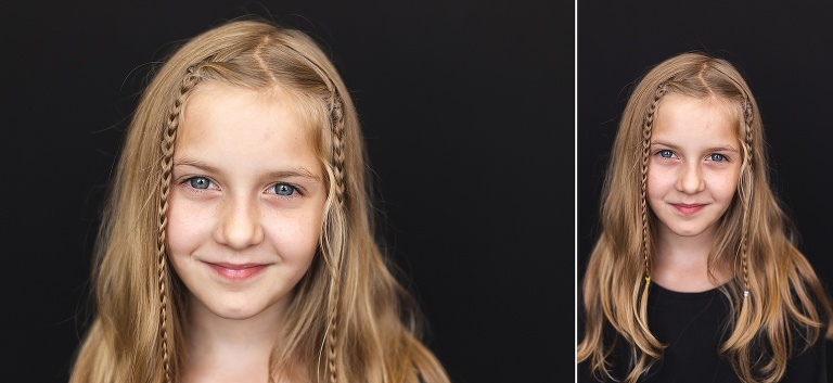 2 school photos of tween girl | St. Louis School Photographer
