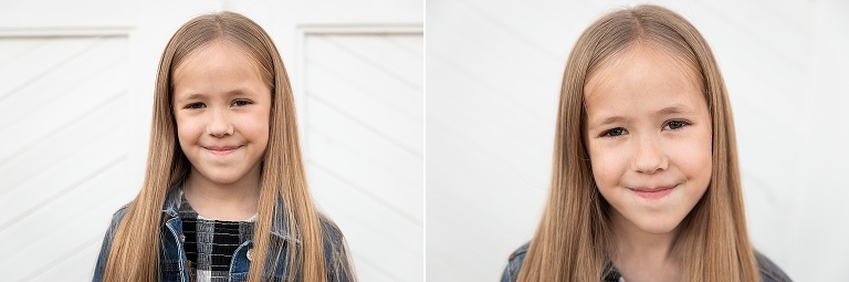 Close up photos of young girl looking at camera | KGriggs Photography