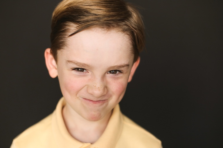 Sweet school photo of boy making sassy face | St. Louis School Photographer