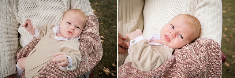 Two photos of baby in his father's arms | St. Louis Photos