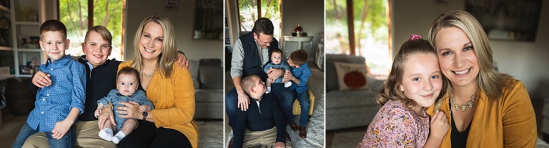 In home family photos in living room | KGriggs Photography