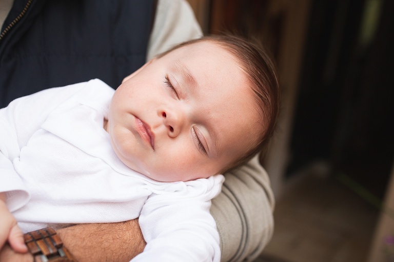 Little baby boy sleeping in his mother's arms | KGriggs Photography
