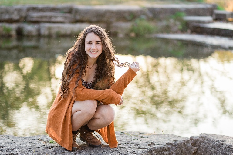 Kirkwood senior smiling at camera | St. Louis Senior Photography